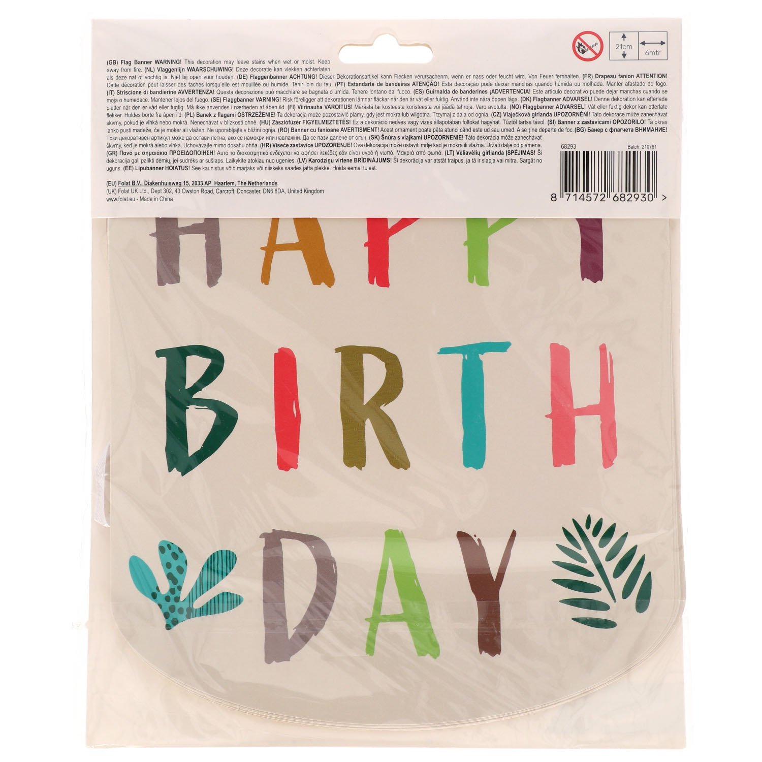 Bunting Garland Zoo Party - 6 m - Image 3