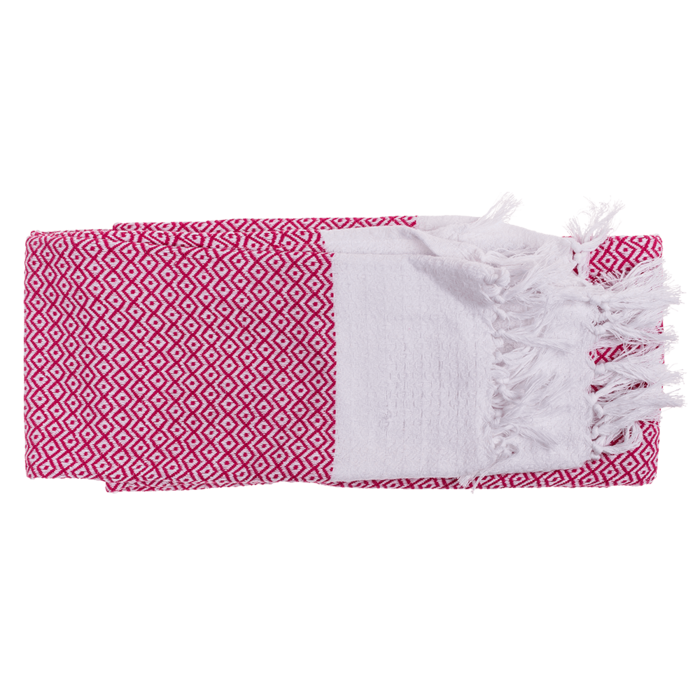 Pink/white premium fouta towel - Image 4