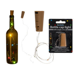 Bottle cap light with 5 multi-colour LED (incl.,