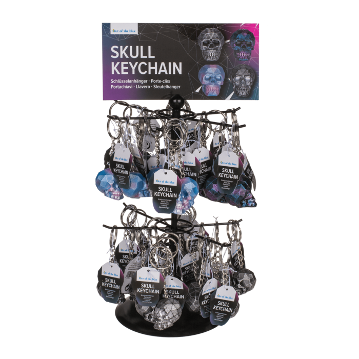 Metal Keychain, Metallic Skull, ca. 4 cm, - Image 3