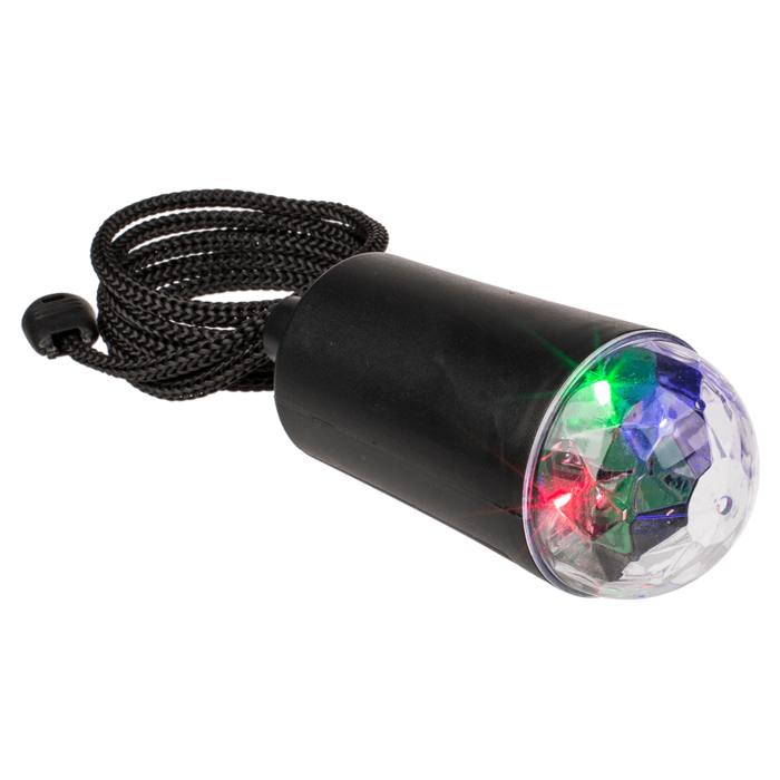Black disco pendant lamp with colour changing LED - Image 4