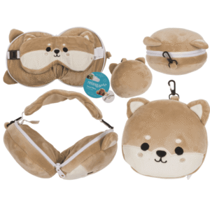 Kids Plush travel pillow with eye mask, - 61/6848#