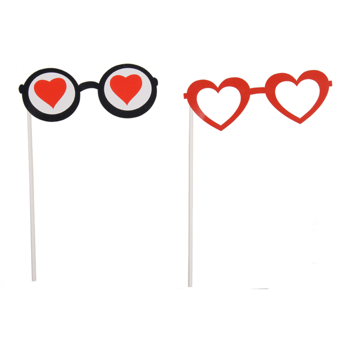 Party photo accessories on stick, - Image 2