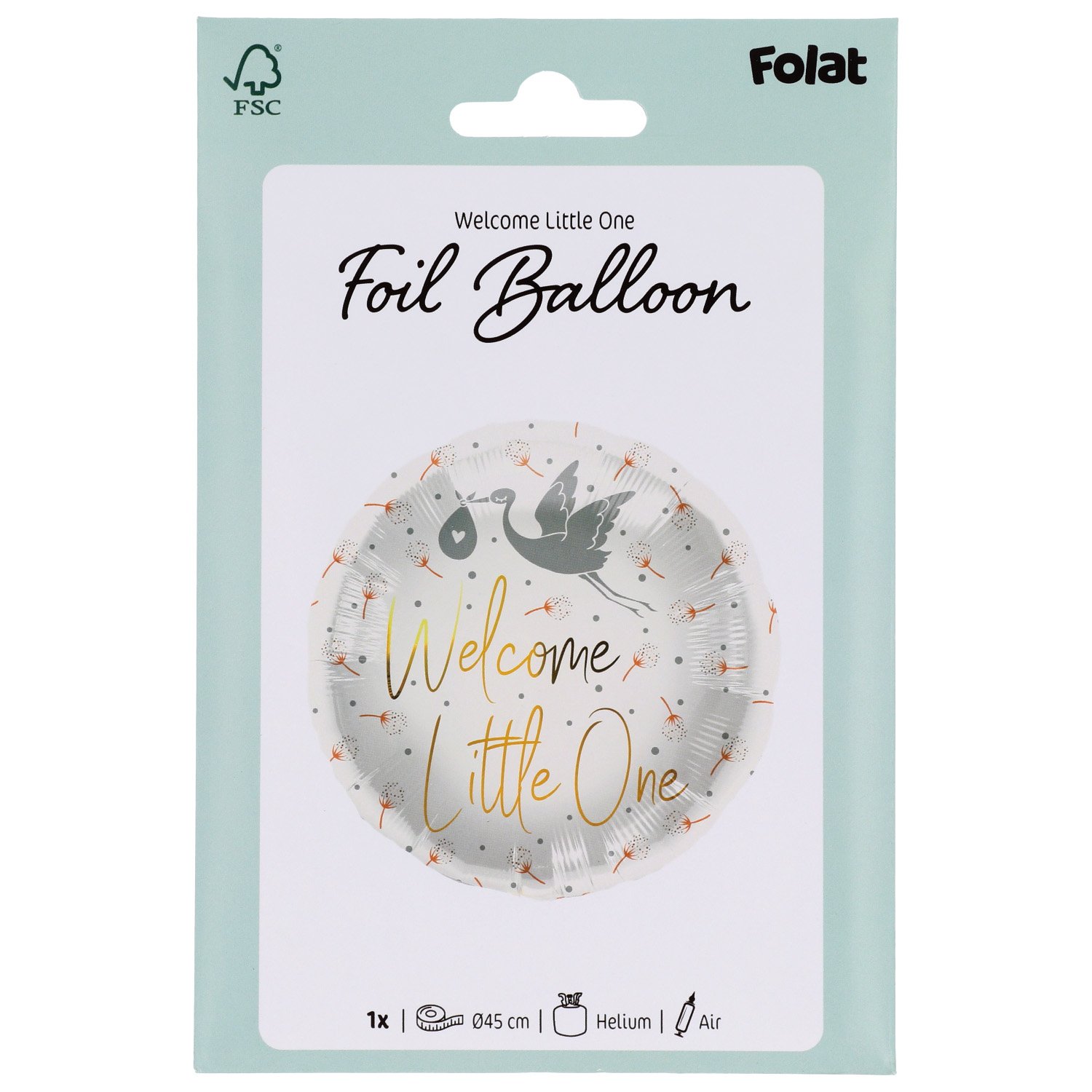 Foil Balloon Welcome Little One Starch - 45 cm - Image 4
