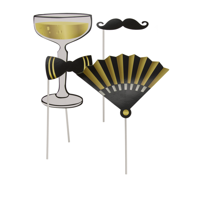 Party photo accessories on stick, - Image 4