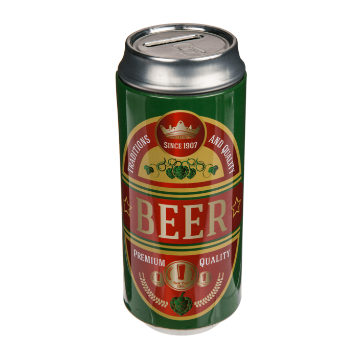 Tin Metal Money Bank, Beer Can, - Image 2