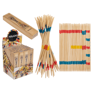 Wooden-micado game, ca. 19 cm, in wooden box,