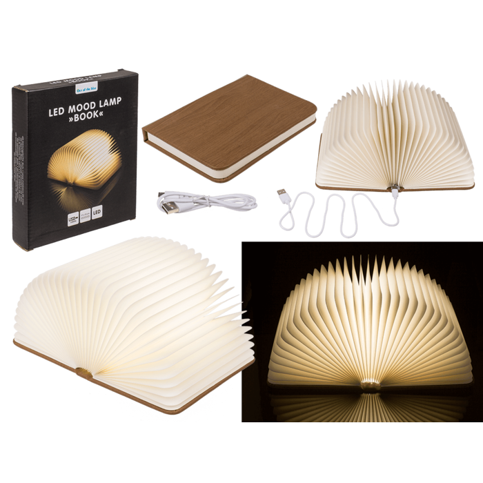 LED mood lamp, Book, ca. 17 x 13 cm,