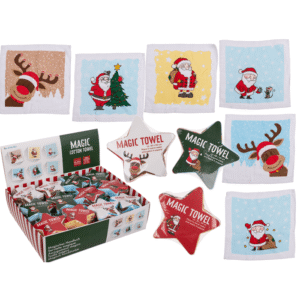 Magic cotton towel, Christmas,