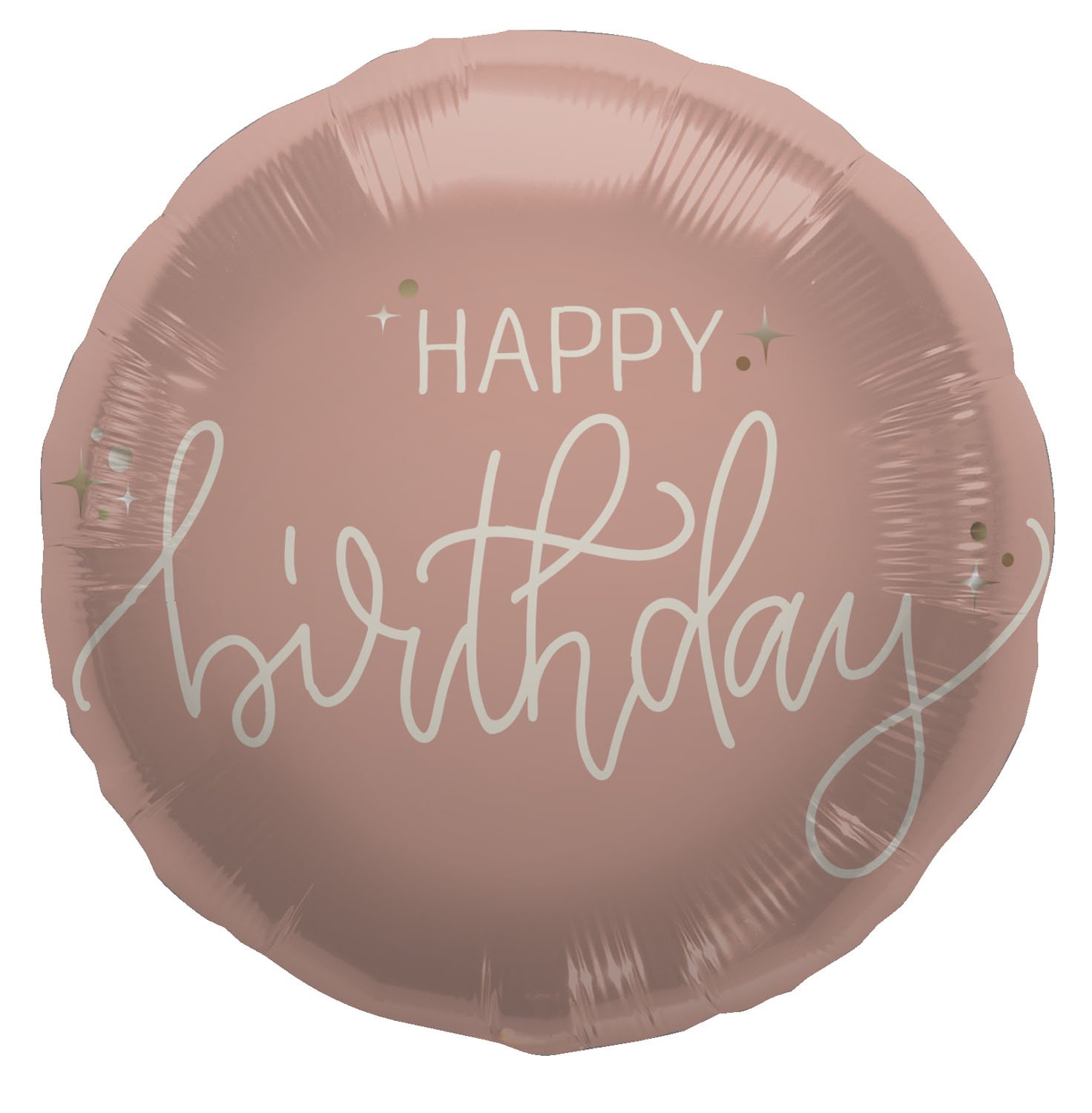 Foil Balloon - "Happy Birthday" - Crème Rose - 45 cm