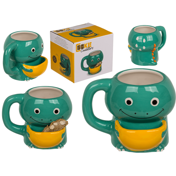 Dolomite Mug, Cookie Cuddler, Dinosaur,
