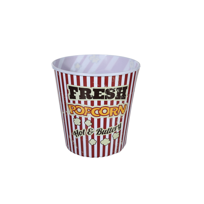 Plastic Popcorn Bucket, Vintage Look, - Image 2