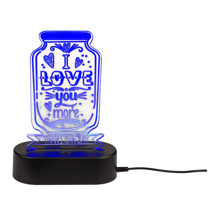 3D-Lamp, Love, ca. 20 cm, with USB-cable - Image 3