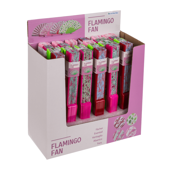 Plastic fan, flamingos, - Image 3