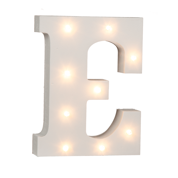Illuminated wooden letter E, with 8 LED, - Image 2