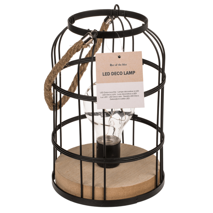 Black metal decoration lamp with 10 LED, - Image 2