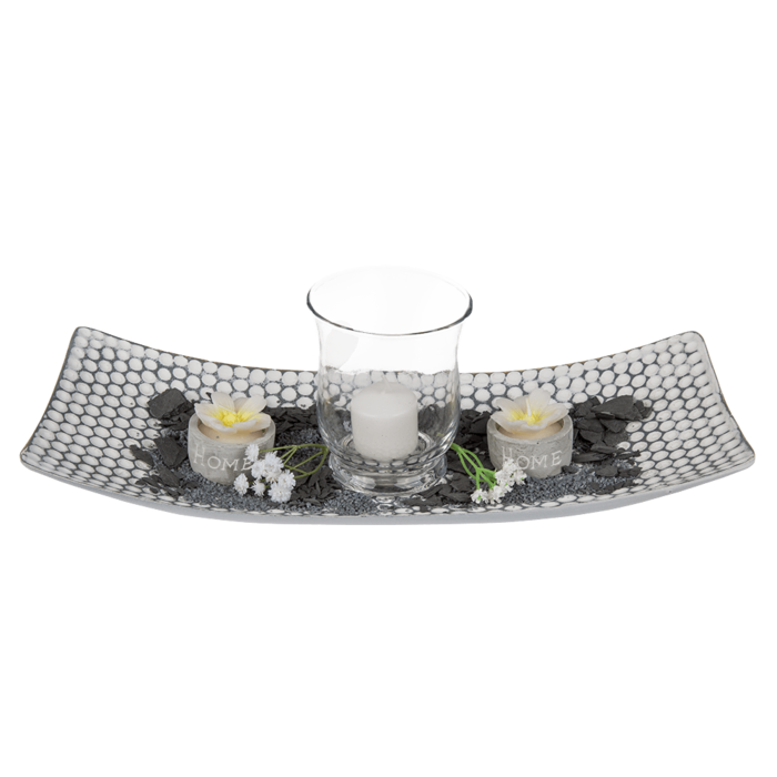 White/grey wooden plate, - Image 4
