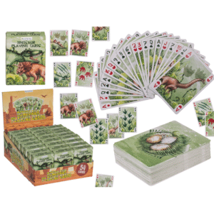 Playing cards, Dinosaur, approx. 5,7 x 8,7 cm,