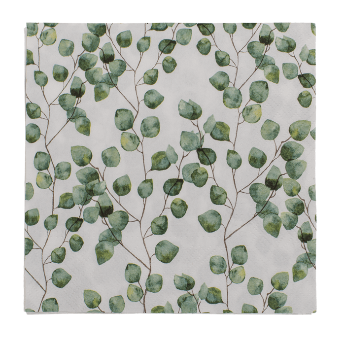 Paper napkins, Eucalyptus leaves, - Image 2