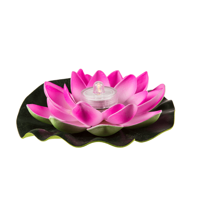 Floating water lily with warm white LED, - Image 4