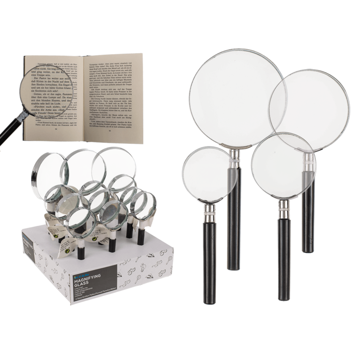 Magnifying Glass, 4 sizes assorted,