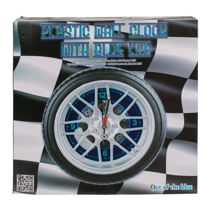 Wall clock, Wheel with 16 LED, - Image 2