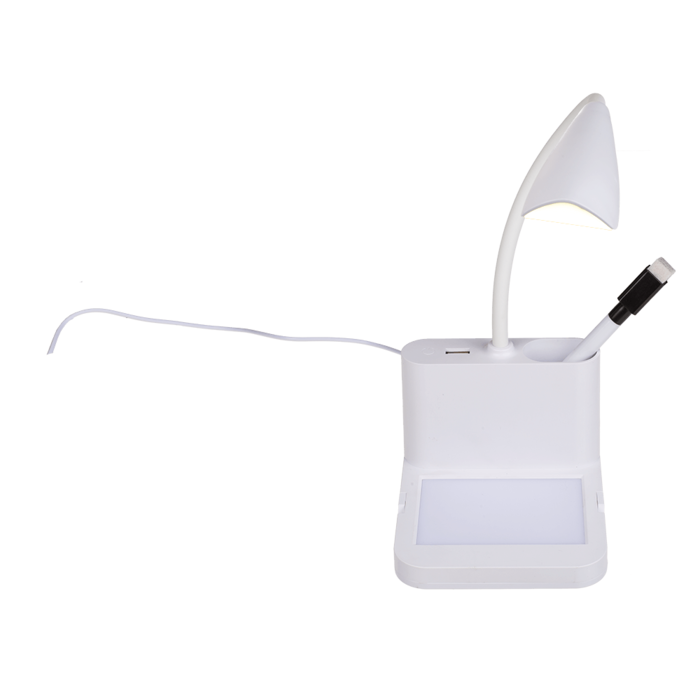 Desk lamp with USB charging port, - Image 4