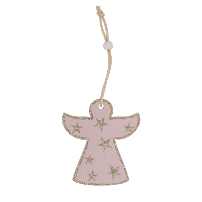 Rose colored wooden christmas hanger, - Image 3