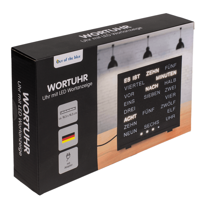 Clock with German words, - Image 3