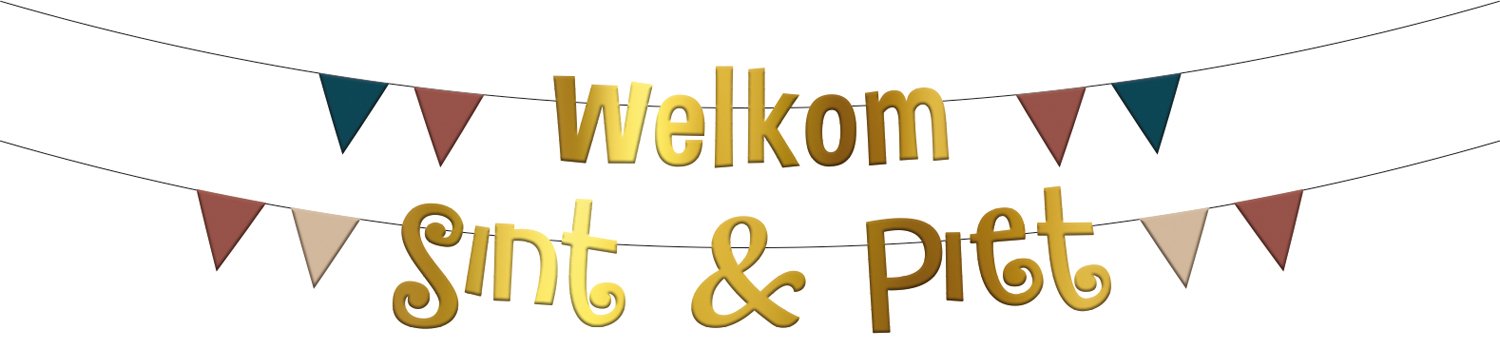 Letter garlands 'Welkom Sint & Piet' (NL) - 2 pieces