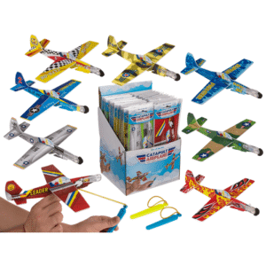 Airplane with rubber band starter,