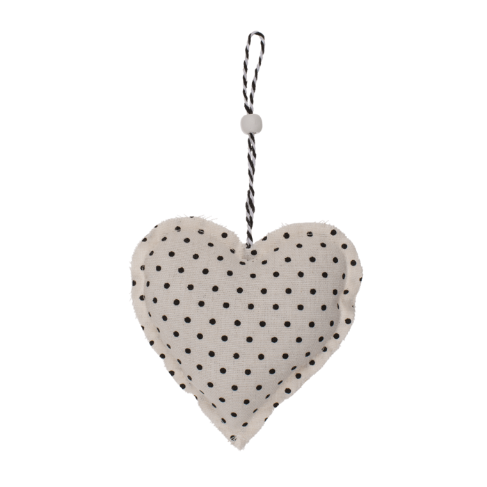 Creme coloured Fabric star & heart for hanging, - Image 4
