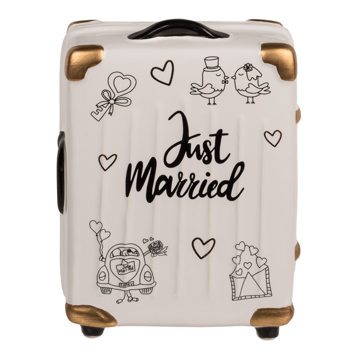 Saving bank, trolley suitcase, Just Married, - Image 2