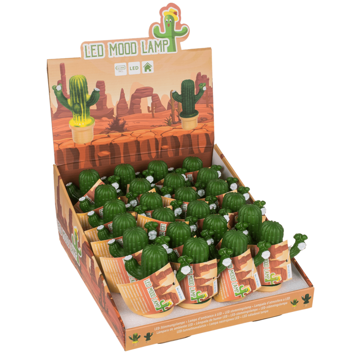 LED Mood lamp, Cactus, 8 x 12 cm, - Image 3