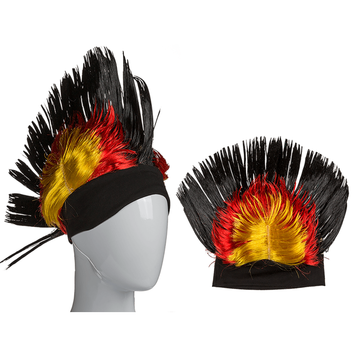 Mohican wig, Germany flag,