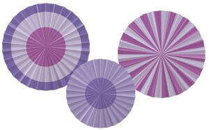 Deco Fan Set - Posh Purple - 3 pieces