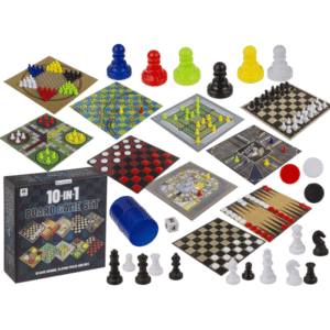 Board Game Set, 10 in 1, 15 x 15 cm,