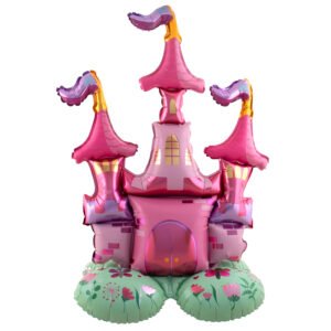 Standing Foil Balloon - Princess Castle - 65 x 90 cm