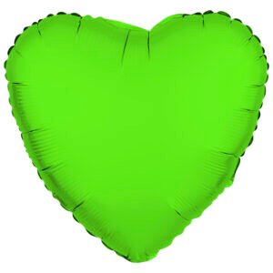 Foil Balloon Shape Heart - Neon Green - 45 cm