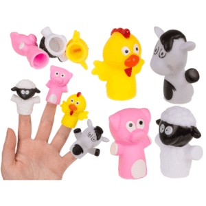 Finger puppet, Farmyard animals, 6-8 cm,