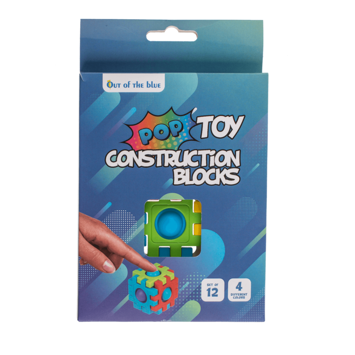 Fidget Pop Toy, Construction Blocks, ca. 4 cm, - Image 2