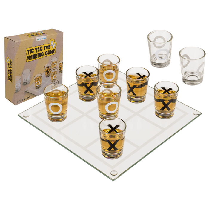 Drinking Game, Tic Tac Toe with 9 glasses,