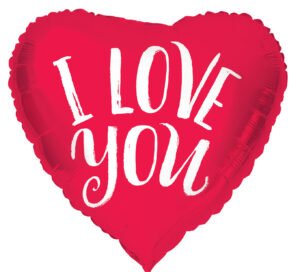 Foil Balloon Heart-shaped I Love You Red - 45 cm