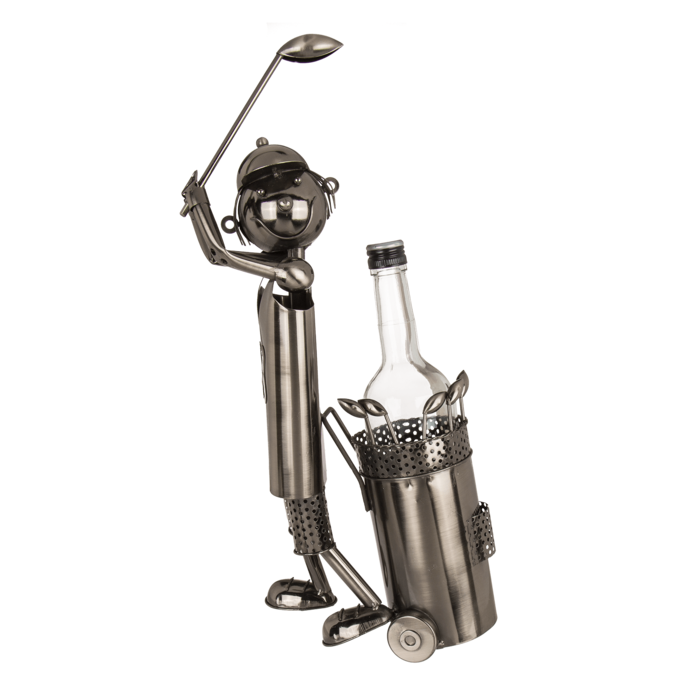 Metal bottle holder, Golf Player, - Image 2