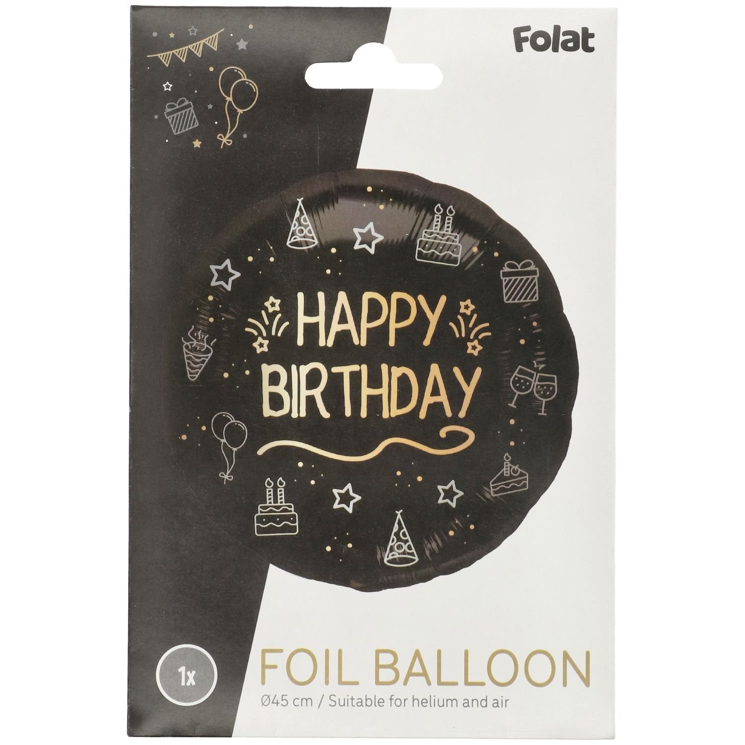 Foil Balloon - "Happy Birthday" - Shining Glam - 45 cm - Image 2