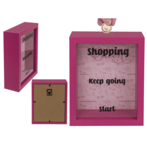 Wooden saving box, Shopping Queen,