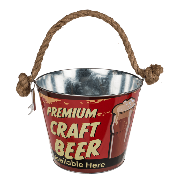 Metal Beer Bucket with Bottle Opener, Beer - Image 4