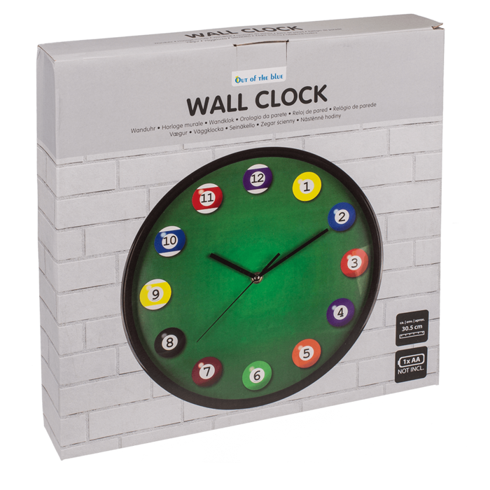 Wall clock, Billard, D: ca. 30,5 cm, - Image 3