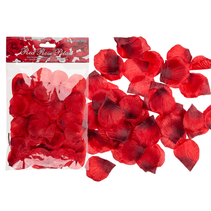 Red rose petals,