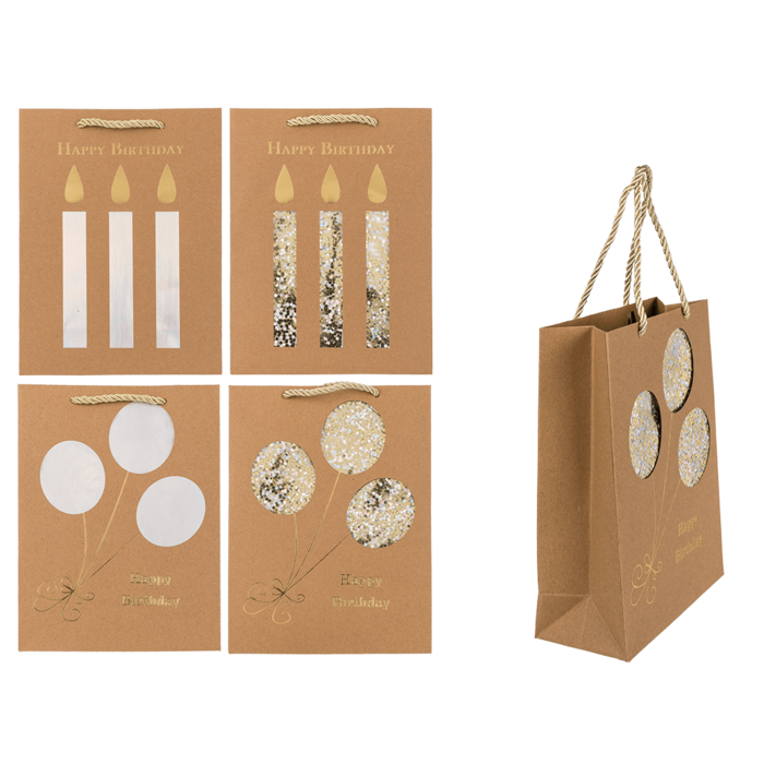 Craft paper bag, Happy Birthday,